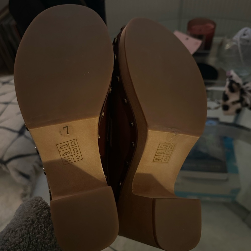 Jeffrey Campbell Beffany Clog In Cognac sz 7 - Picture 4 of 5